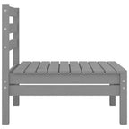 Conjunto de muebles de jardín 3 piezas madera maciza pino gris
