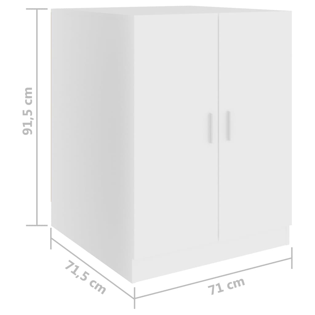 Mueble de lavadora blanco