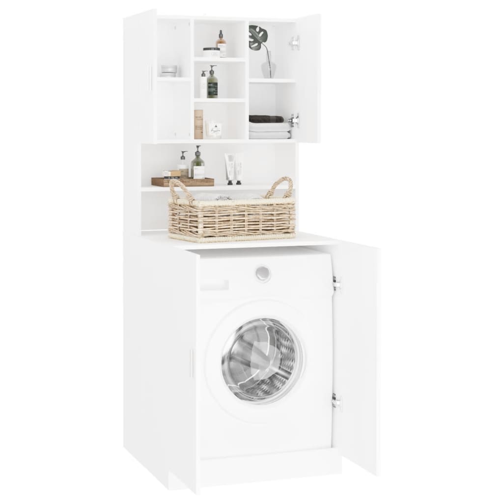 Mueble de lavadora blanco