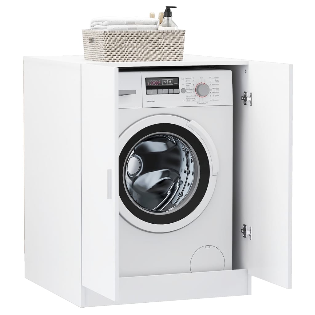 Mueble de lavadora blanco