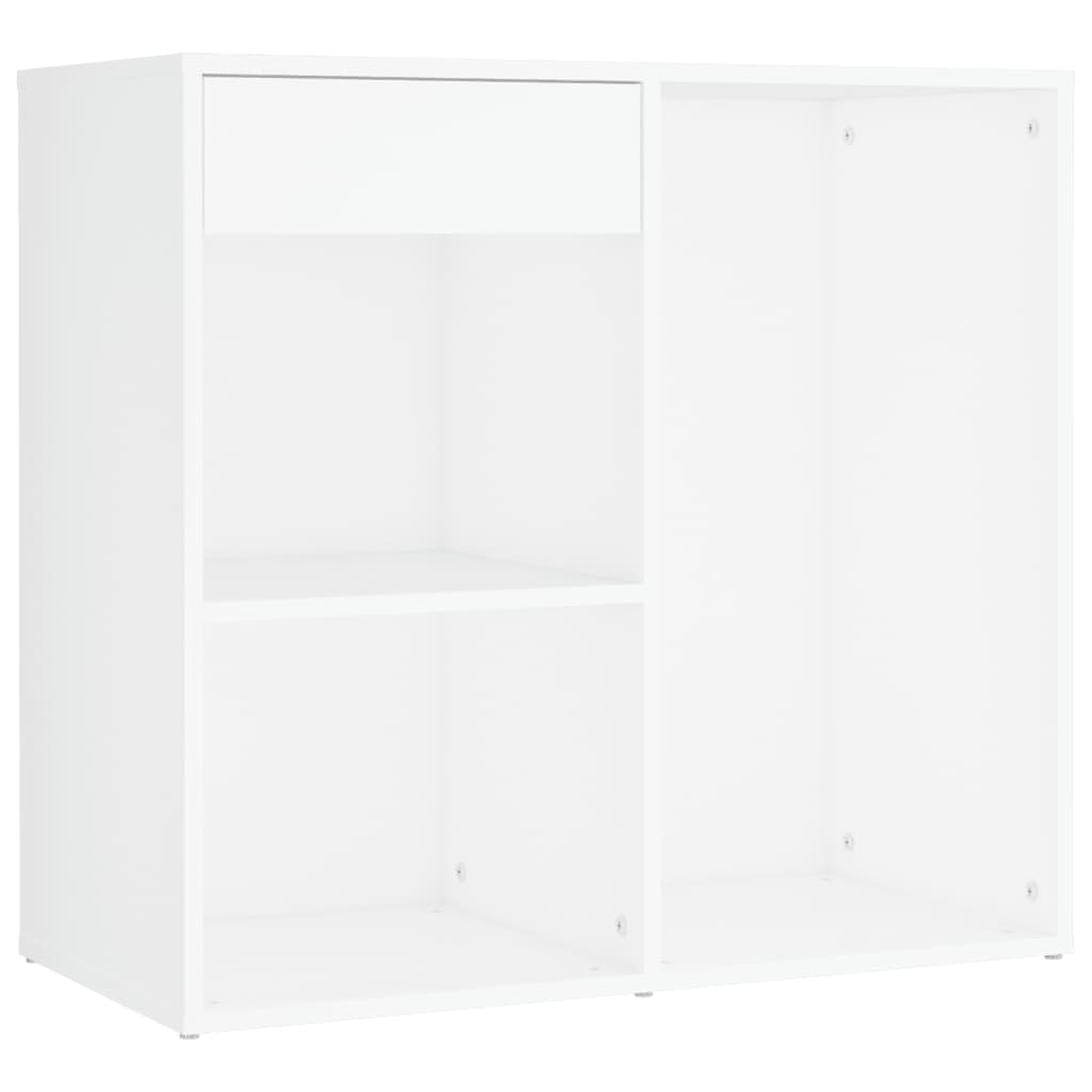 Tocador con LED y armario madera contrachapada blanco