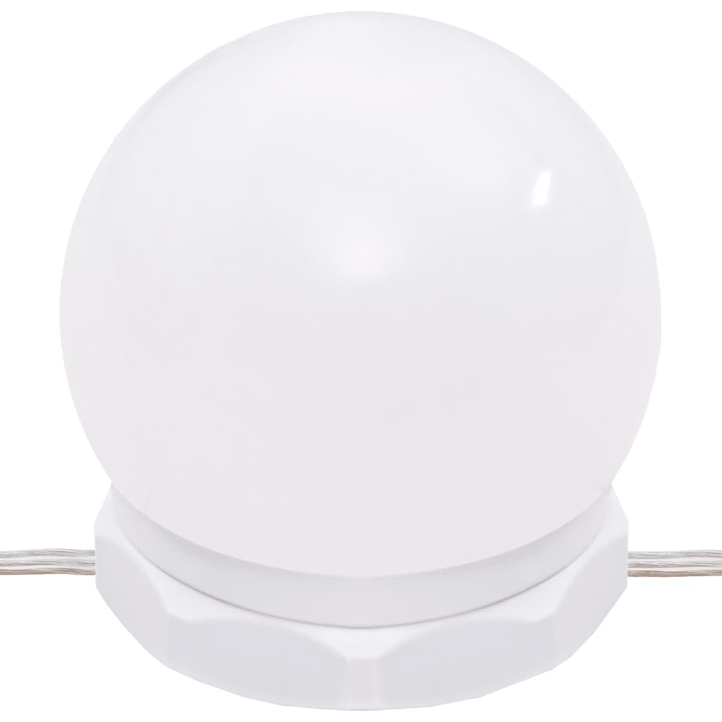 Tocador con LED y armario madera contrachapada blanco