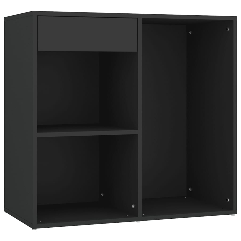 Tocador con LED y armario madera contrachapada negro