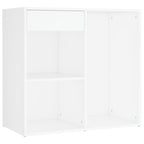 Tocador con LED y 2 armarios madera contrachapada blanco