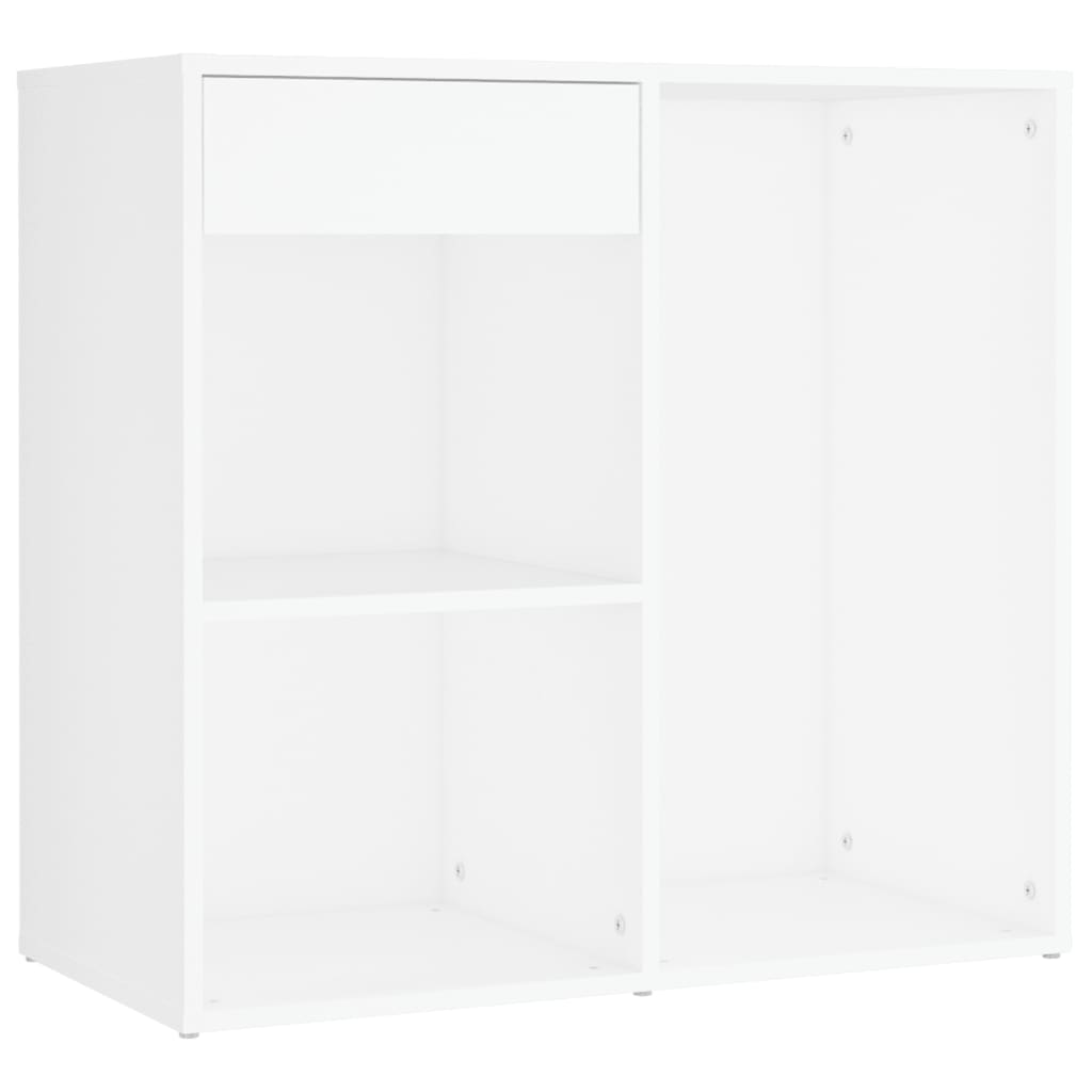 Tocador con LED y 2 armarios madera contrachapada blanco