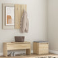 High-gloss white plywood hallway furniture set