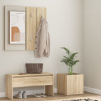 Banco 60x35x45 cm madera maciza de mango rugoso