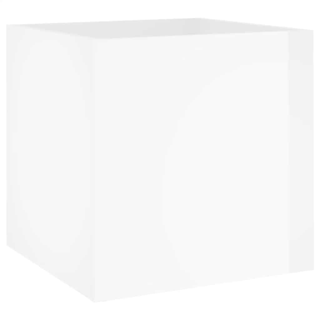 Set de muebles de recibidor madera contrachapada blanco brillo