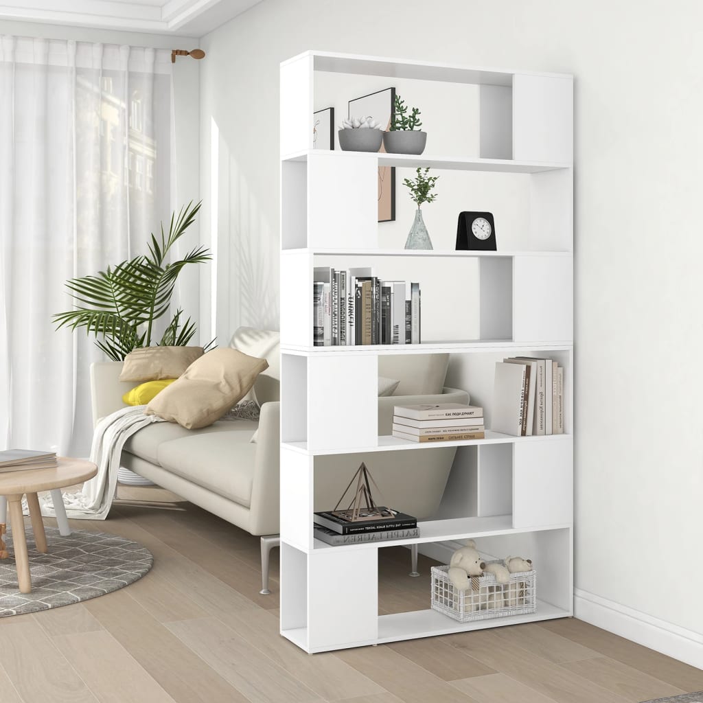 Estantería de libros/divisor de espacios blanco 100x24x94 cm