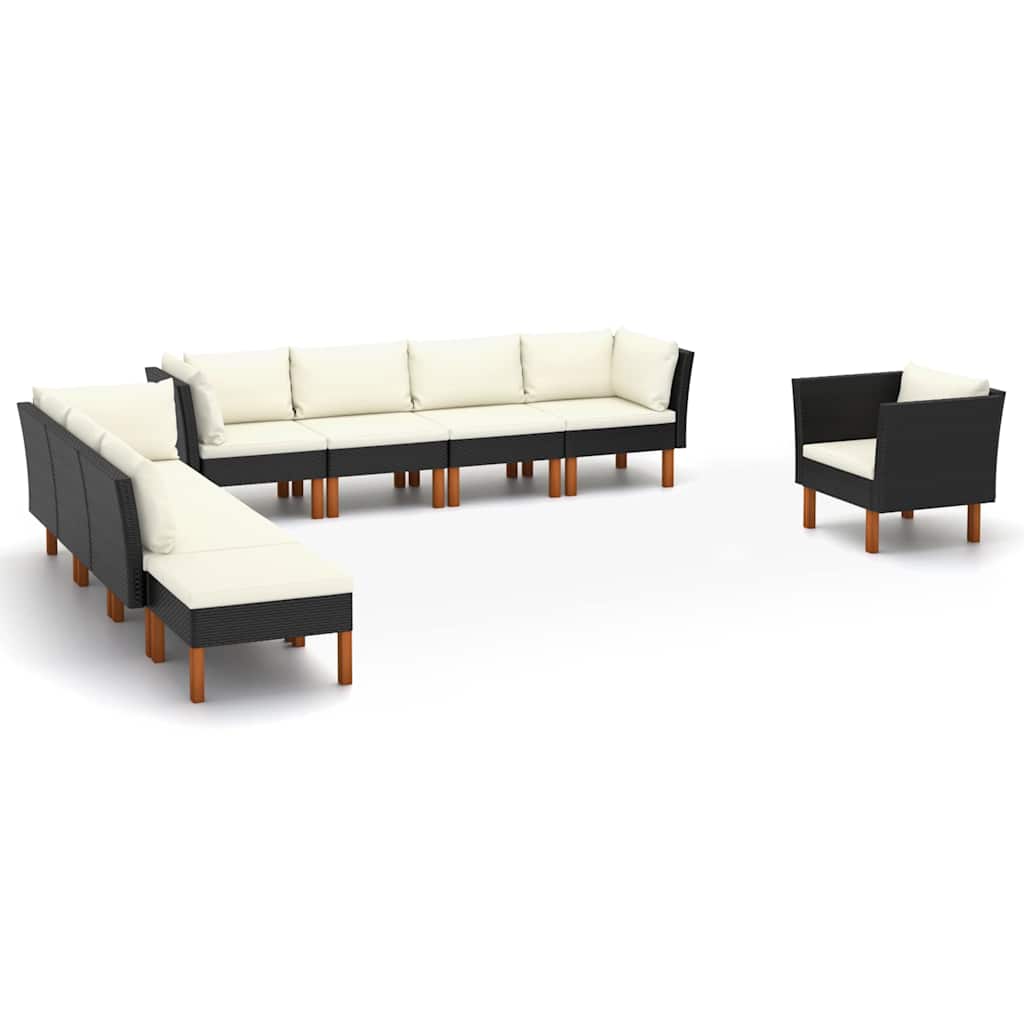 Set de salón de jardín de 3 piezas blanco madera maciza pino
