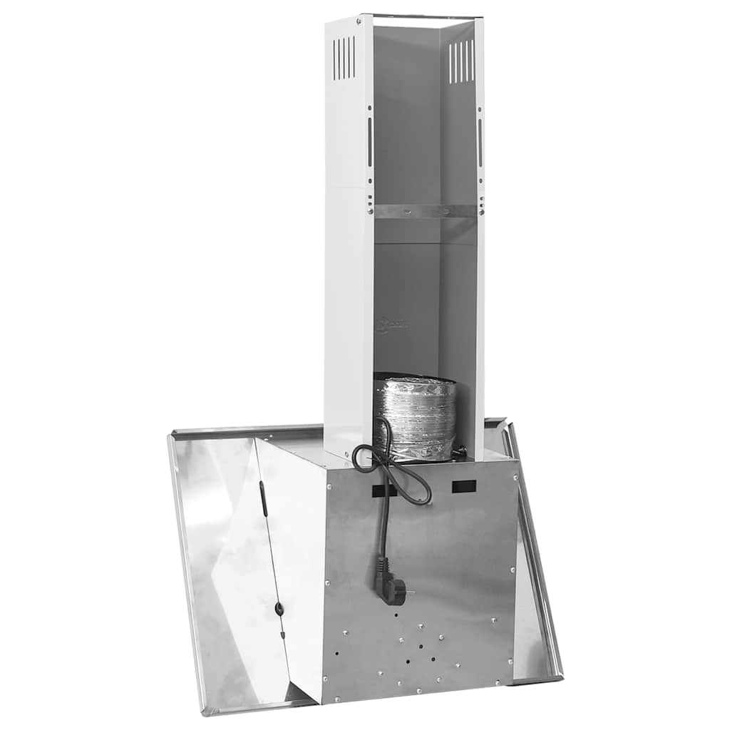 Campana extractora acero inox y vidrio templado plateado 60 cm