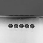Campana extractora acero inox y vidrio templado plateado 60 cm