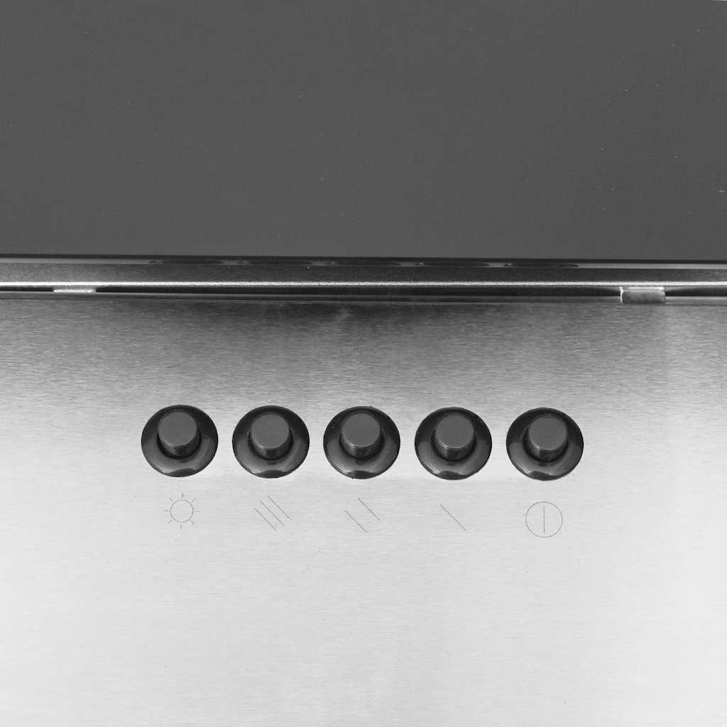 Campana extractora acero inox y vidrio templado plateado 60 cm