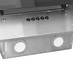 Campana extractora acero inox y vidrio templado plateado 60 cm