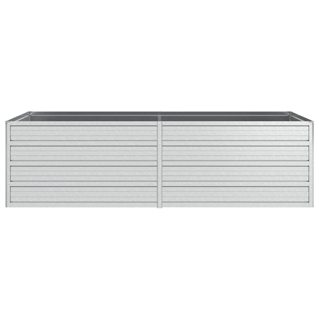 Arriate de acero galvanizado plateado 160x80x45 cm