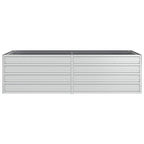 Arriate de acero galvanizado plateado 160x80x45 cm