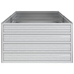 Arriate de acero galvanizado plateado 160x80x45 cm