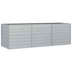 Arriate de acero galvanizado plateado 240x80x77 cm