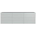 Arriate de acero galvanizado plateado 240x80x77 cm