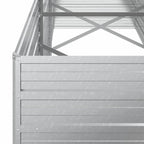 Arriate de acero galvanizado plateado 240x80x77 cm