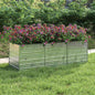 Arriate de acero galvanizado plateado 240x80x77 cm