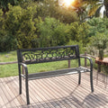 Banco balancín de jardín 125 cm acero y plástico negro
