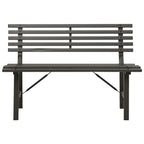 Banco de jardín 110 cm acero negro