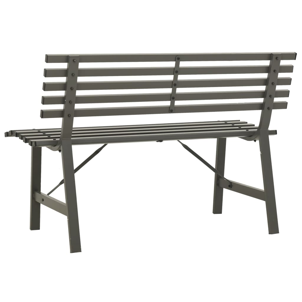 Banco de jardín 110 cm acero negro