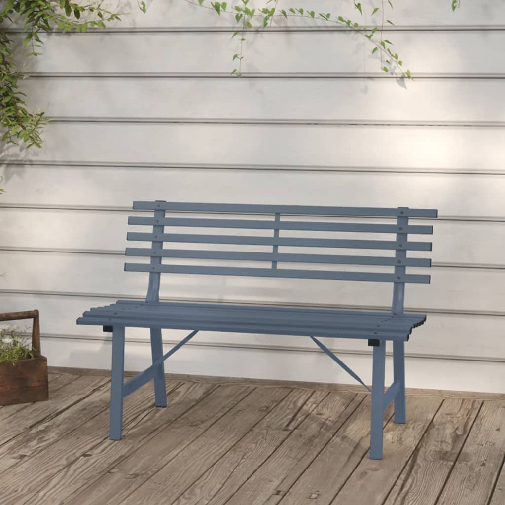 Banco de jardín 110 cm acero negro