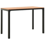 Set de comedor de jardín 3 pzas acero y WPC marrón y negro