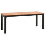Set de comedor de jardín 3 pzas acero y WPC marrón y negro