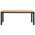 Set de comedor de jardín 3 pzas acero y WPC marrón y negro