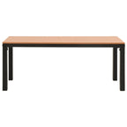 Banco de jardín acero y WPC marrón y negro 110 cm