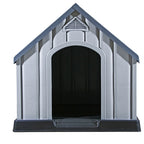 Caseta para perros gris 92x87x91 cm plástico