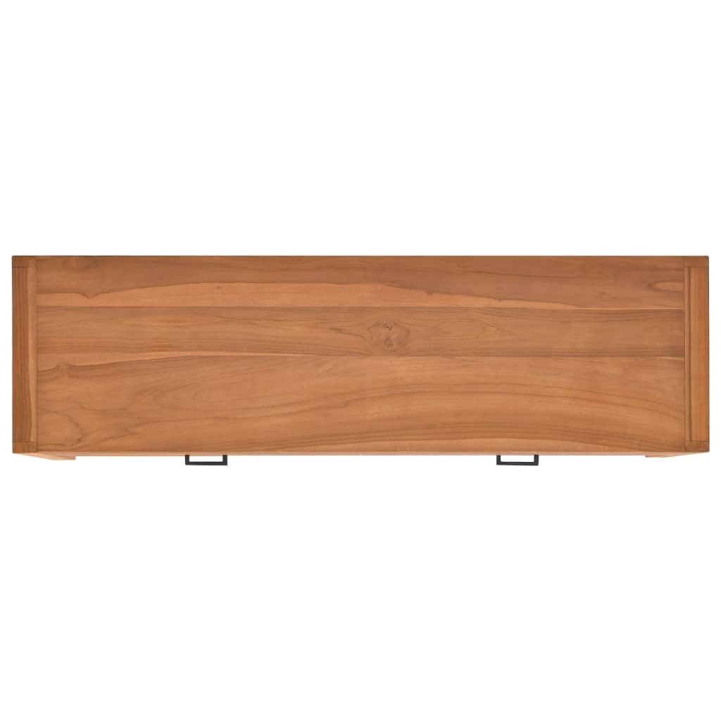 Mueble de TV madera maciza de teca 120x40x45 cm