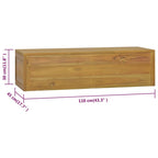 Armario de baño de pared madera maciza de teca 110x45x30 cm