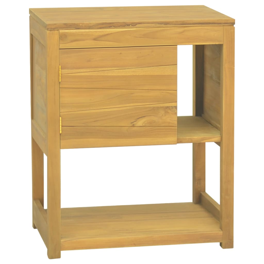 Armario de baño de pared madera maciza de teca 110x45x30 cm