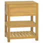 Solid Teak Wall-Mounted Bathroom Cabinet 110x45x30 cm