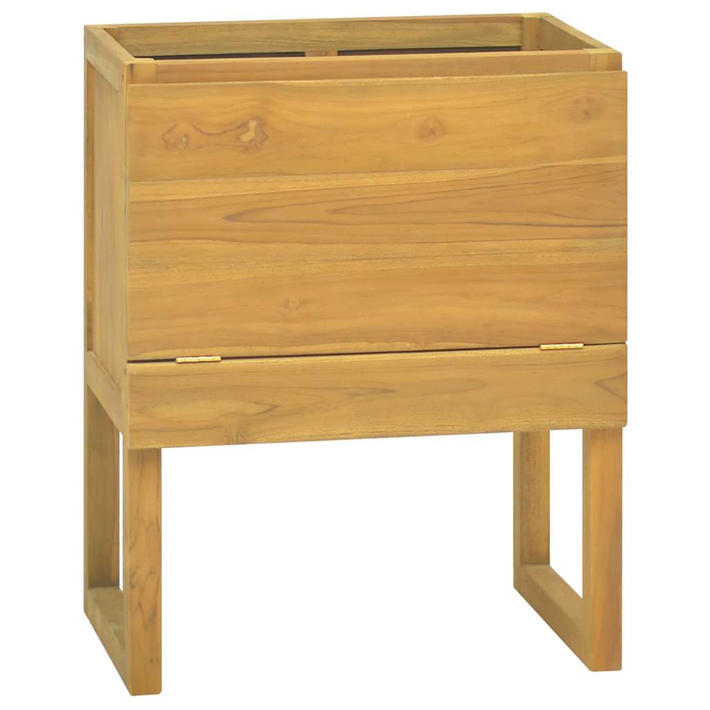 Armario de baño madera maciza de teca 60x40x75 cm