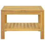 Mesa de centro madera maciza de teca 60x60x40 cm