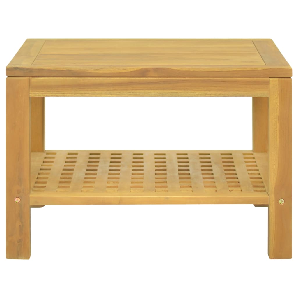 Mesa de centro madera maciza de teca 60x60x40 cm