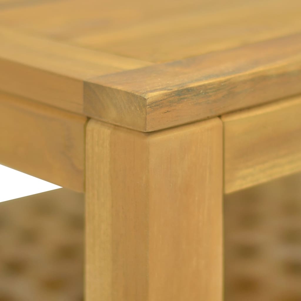 Mesa de centro madera maciza de teca 60x60x40 cm