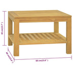 Mesa de centro madera maciza de teca 60x60x40 cm