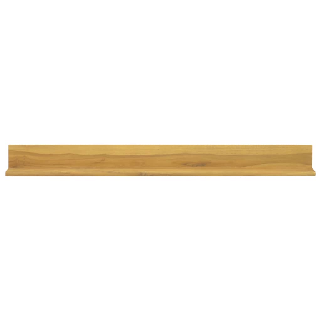 Estantes de pared 2 unidades madera maciza de teca 110x10x10 cm