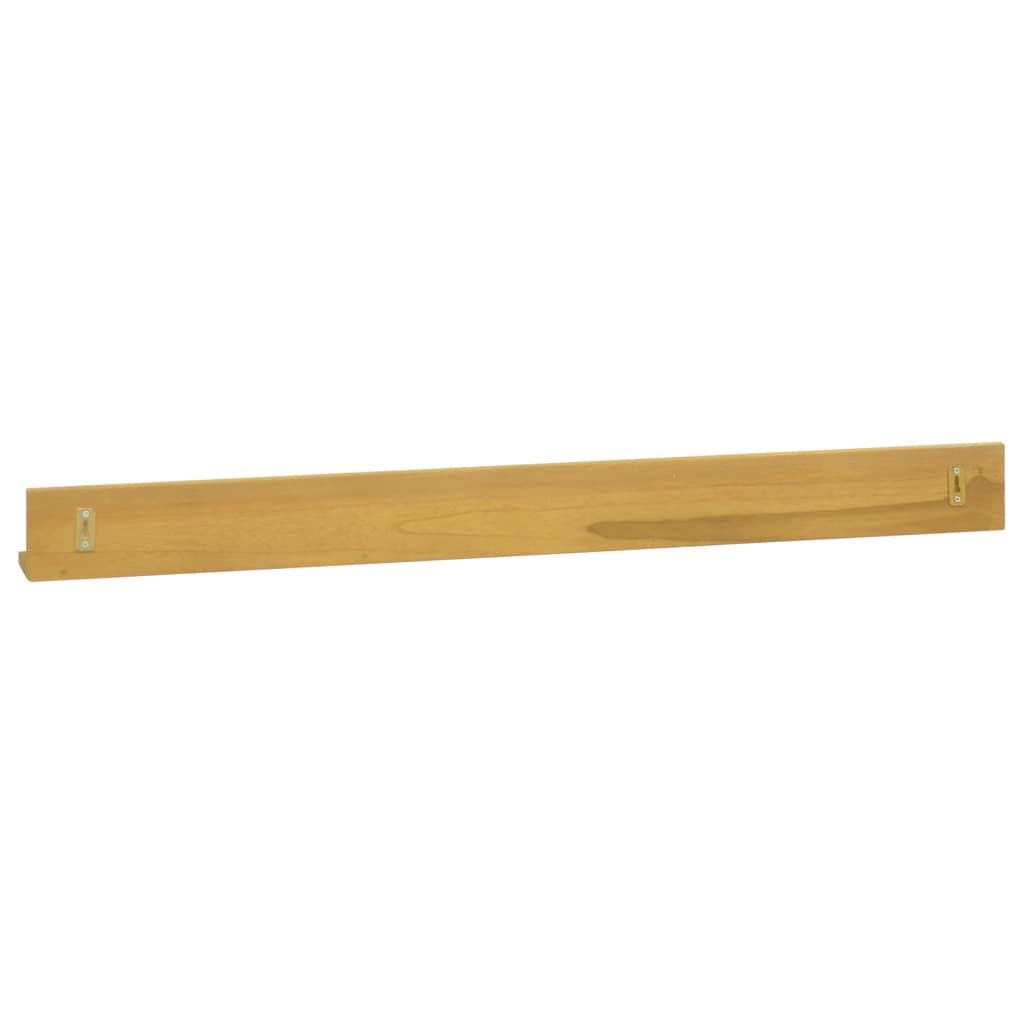 Estantes de pared 2 unidades madera maciza de teca 110x10x10 cm