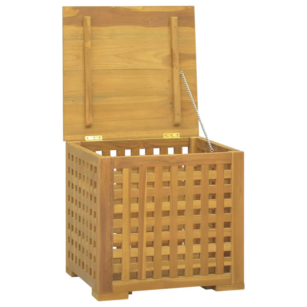 Caja de cuerdas madera maciza de teca 40x40x40 cm