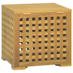 Caja de cuerdas madera maciza de teca 40x40x40 cm