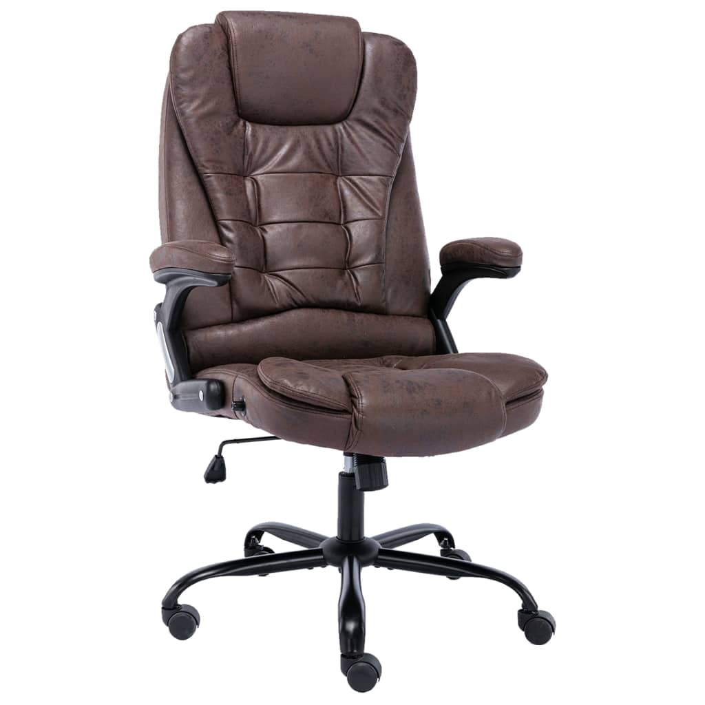 Silla de oficina de cuero sintético gris antracita