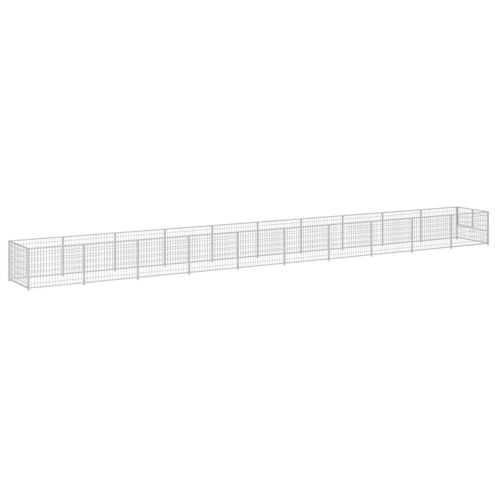 Perrera plateada 10 m² acero