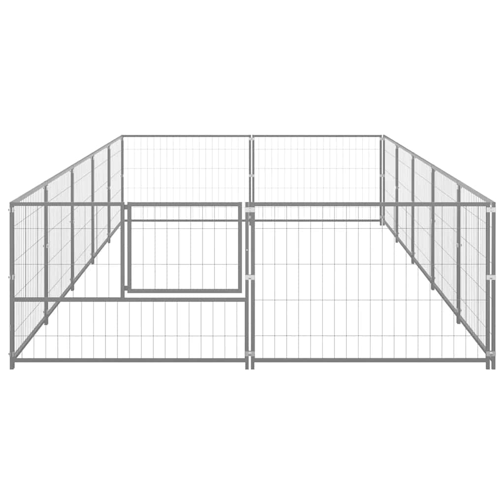 Perrera plateada 10 m² acero